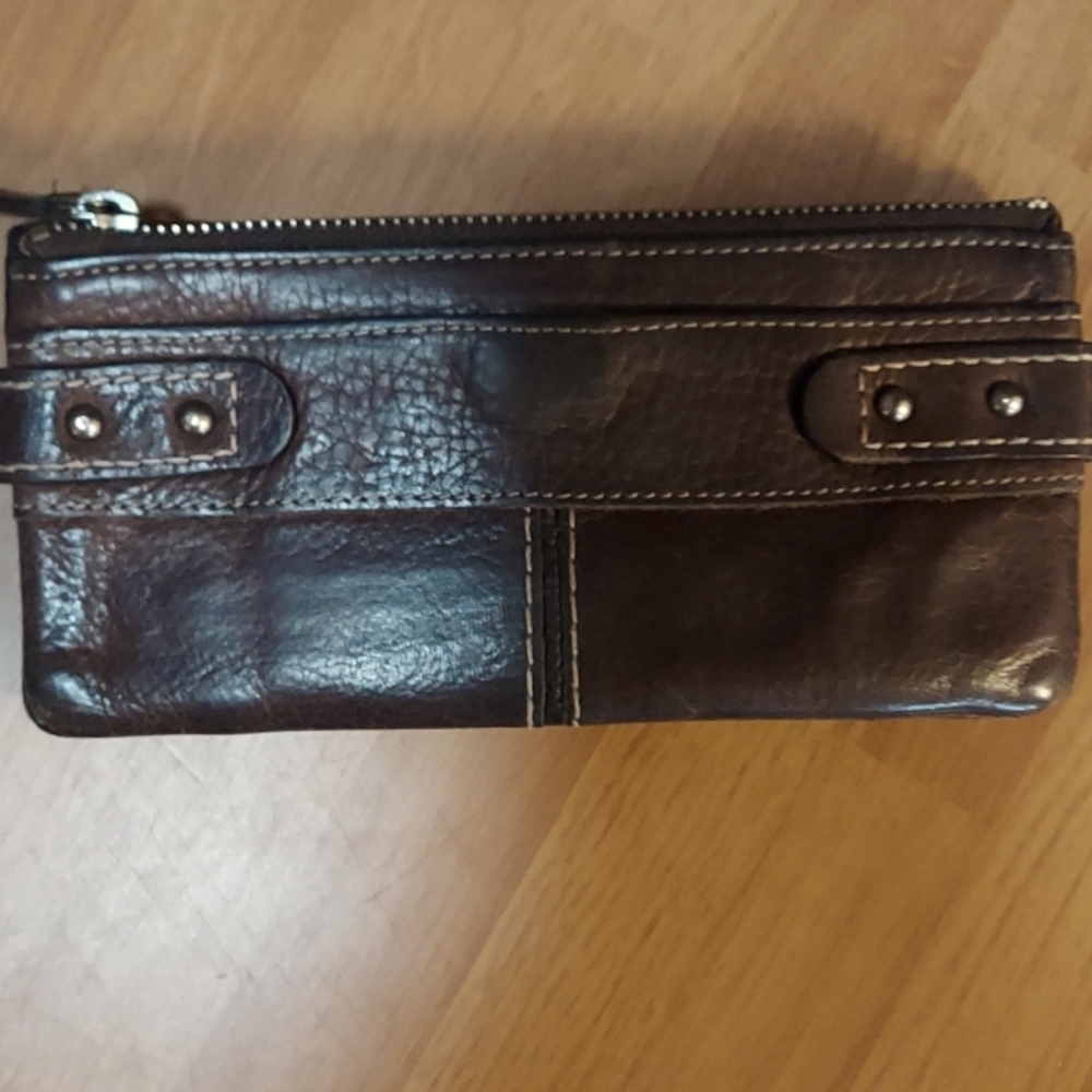 Vintage Fossil Brown Leather Wallet